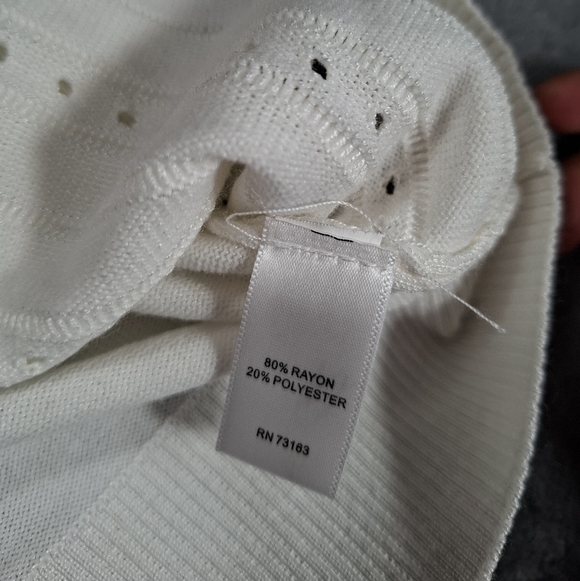 Spense light sweater women size XL color Ivory buttons front 3/4 sleeves New - Picture 9 of 9